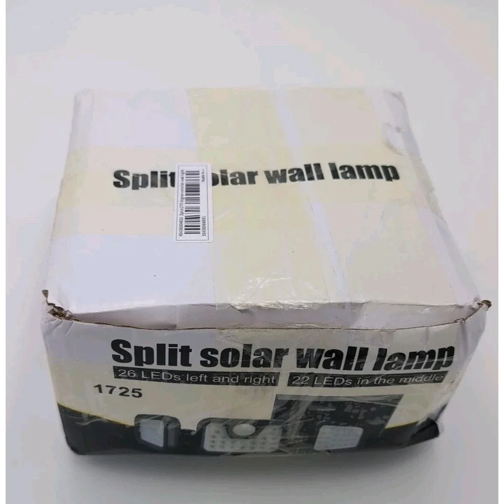 2400 mA Solar Lights Outdoor with Motion Sensor,3 Head 270° Wide Angle Street